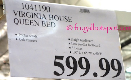 Virginia House Queen Bed Costco Price | Frugal Hotspot