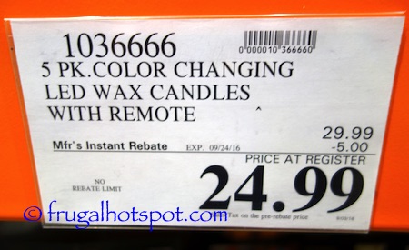 5 Color Changing LED Wax Candles Costco Price | Frugal Hotspot