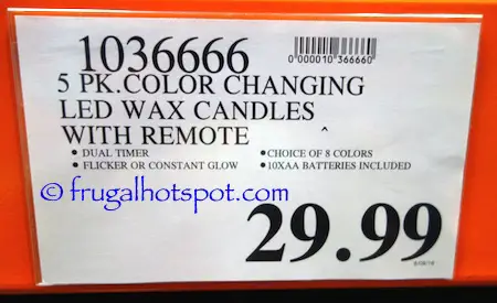 5 Color Changing LED Wax Candles Costco Price | Frugal Hotspot