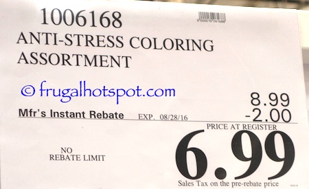 Anti-Stress Coloring Book Costco Price | Frugal Hotspot