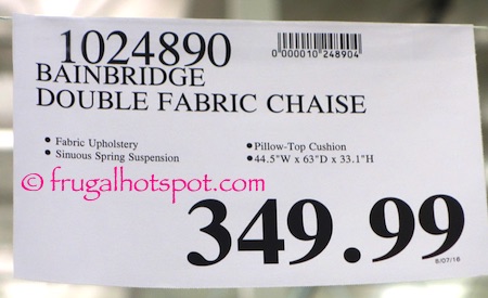Bainbridge Double Chaise Lounge Costco Price | Frugal Hotspot