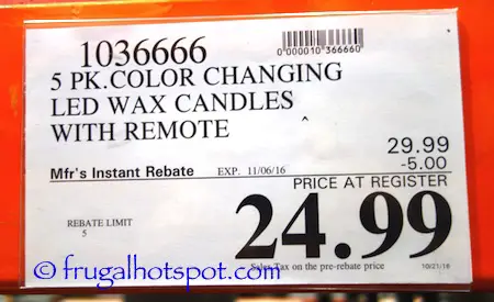 5 Color Changing LED Wax Candles Costco Price | Frugal Hotspot