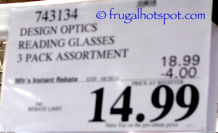 Design Optics Reading Glasses 3-Pack by Foster Grant Costco Price \ Frugal Hotspot