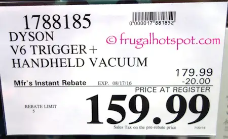 Dyson V6 Trigger+ Handheld Vacuum Costco Price | Frugal Hotspot