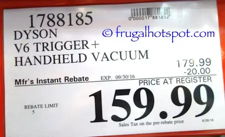 Dyson V6 Trigger+ Handheld Vacuum Costco Price | Frugal Hotspot