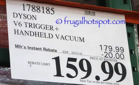 Dyson V6 Trigger+ Handheld Vacuum Costco Price | Frugal Hotspot