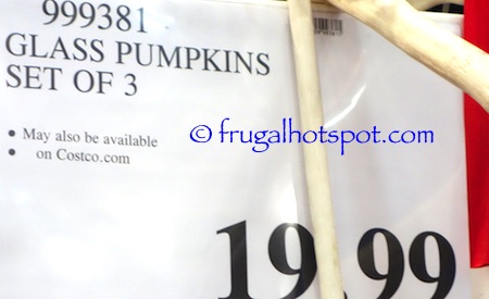 Glass Pumpkins Set of 3 Costco Price | Frugal Hotspot