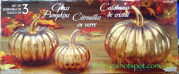 Glass Pumpkins Set of 3 Costco | Frugal Hotspot