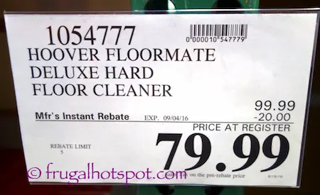 Hoover Floormate Deluxe Hard Floor Cleaner Costco Price | Frugal Hotspot
