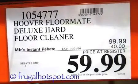 Hoover Floormate Deluxe Hard Floor Cleaner Costco Price | Frugal Hotspot