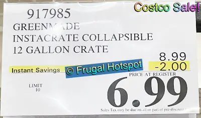 InstaCrate Collapsible 12-Gallon Storage Crate | Costco Sale Price