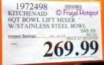 Costco Sale Price: KitchenAid 6-Quart Bowl Lift Stand Mixer