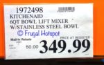 Costco Sale Price: KitchenAid 6-Quart Bowl Lift Stand Mixer