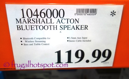 Marshall Acton Bluetooth Speaker | Costco Price