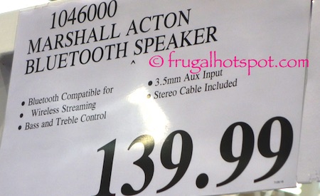Marshall Acton Bluetooth Speaker Costco Price | Frugal Hotspot