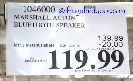 Marshall Acton Bluetooth Speaker | Costco Price