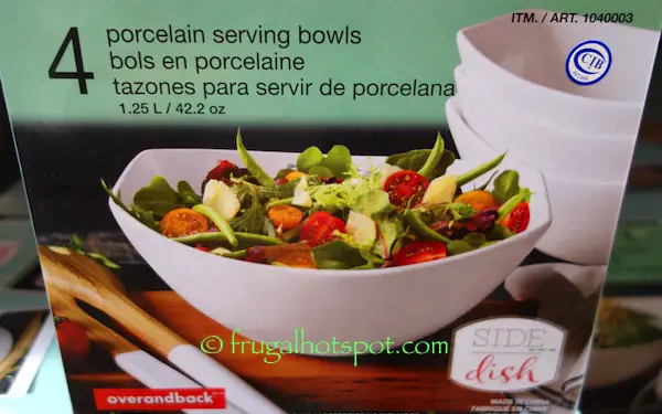 Over and Back Side Dish 4-Piece Serving Bowl Set Costco | Frugal Hotspot