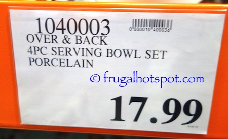 Over and Back Side Dish 4-Piece Serving Bowl Set Costco Price | Frugal Hotspot 