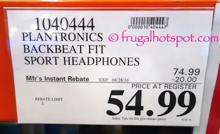 Plantronics BackBeat FIT Wireless Sport Headphones Costco Price | Frugal Hotspot