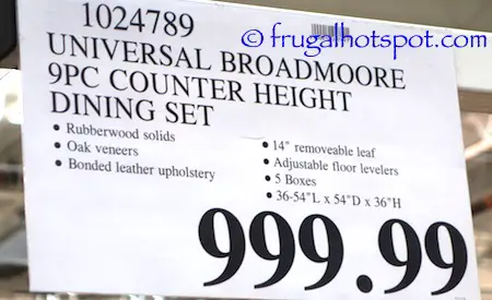 Universal Furniture Broadmoore 9-Piece Counter Height Dining Set Costco Price | Frugal Hotspot