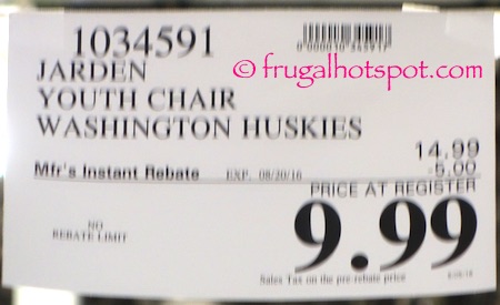  Jarden Youth Quad Chair UW Huskies Costco Price | Frugal Hotspot