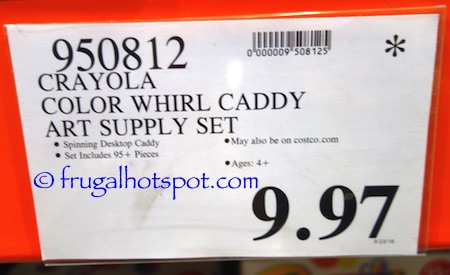 Crayola Color Whirl Caddy Art Supply Set Costco Price | Frugal Hotspot