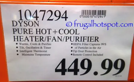 Dyson Pure Hot+Cool Heater/Fan/Purifier Costco Price | Frugal Hotspot