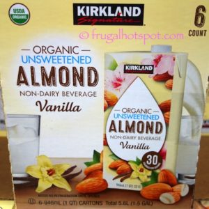 Kirkland Signature Organic Unsweetened Vanilla Almond Non-Dairy Beverage Costco | Frugal Hotspot