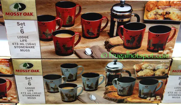 Mossy Oak Lodge Life Stoneware 6-Piece Mug Set Costco | Frugal Hotspot