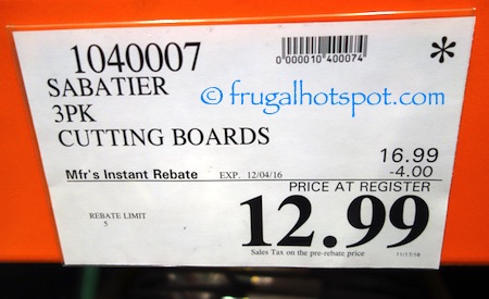 Sabatier 3-Piece Cutting Board Set Costco Price | Frugal Hotspot