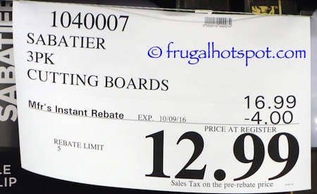 Sabatier 3-Piece Cutting Board Set Costco Price | Frugal Hotspot