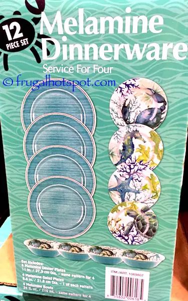 Sea Life Melamine 12-Pc Dinnerware Set Costco | Frugal Hotspot