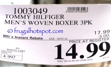 Tommy Hilfiger Men's Woven Boxer 3-Pack Costco Price | Frugal Hotspot