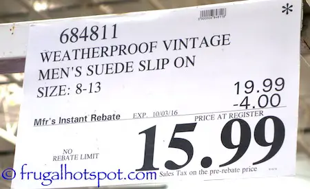 Weatherproof Vintage Men's Suede Casual Shoe Costco Price | Frugal Hotspot