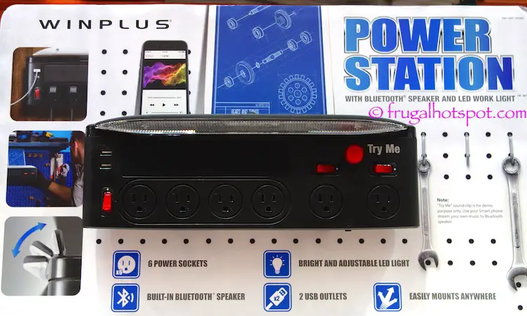 Winplus Power Station w/Bluetooth Speaker and LED Work Light Costco | Frugal Hotspot