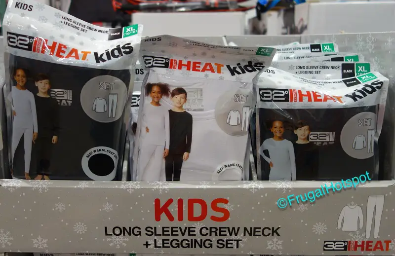 32 Degrees Heat Kids Long Sleeve Crew Neck and Legging Set | Costco