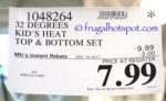 Costco Sale Price: 32 Degrees Heat Kids Long Sleeve Crew Neck Top + Legging Set