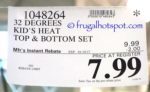 Costco Sale Price: 32 Degrees Heat Kids Long Sleeve Crew Neck Top + Legging Set Costco Sale Price: 32 Degrees Heat Kids Long Sleeve Crew Neck Top + Legging Set