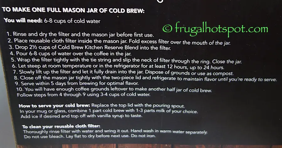 Cold Brew Kitchen Cold Brew Coffee Kit Costco | Frugal Hotspot