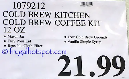 Cold Brew Kitchen Cold Brew Coffee Kit Costco Price | Frugal Hotspot