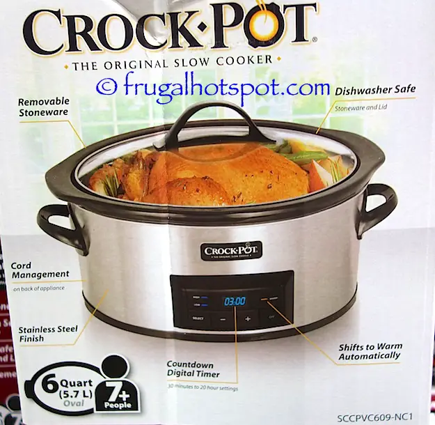 Crock-Pot 6-Quart Slow Cooker with Bonus Little Dipper Costco | Frugal Hotspot