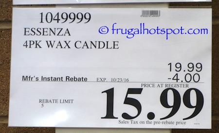 Essenza Luxury Fragrance Candle 4-Pack Costco Price | Frugal Hotspot