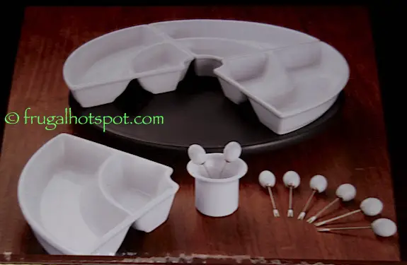 Lazy Susan with 4 Ceramic Serving Trays Costco | Frugal Hotspot