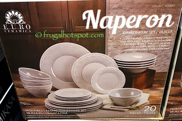 Euro Ceramica "Naperon" 20-Piece Dinnerware Set Costco | Frugal Hotspot