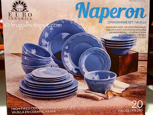 Euro Ceramica "Naperon" 20-Piece Dinnerware Set Costco | Frugal Hotspot