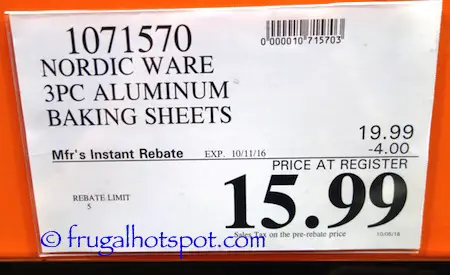 Nordic Ware Natural Prism Bakeware 3-Piece Baking Sheets Costco Price | Frugal Hotspot