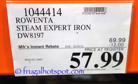 Rowenta Steam Expert Iron Costco Price | Frugal Hotspot