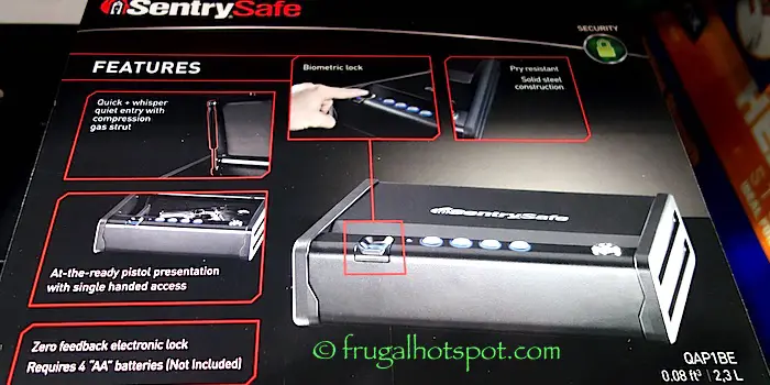 Sentry Safe Quick Access Biometric Pistol Safe Costco | Frugal Hotspot