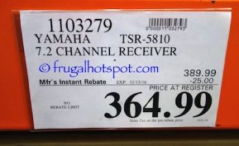 Yamaha 7.2 Channel AV Receiver (TSR-5810) Costco Sale Price