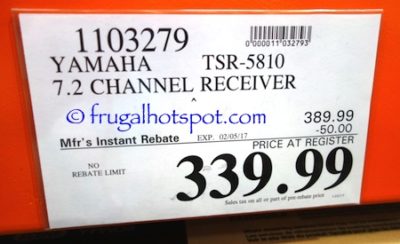 Yamaha 7.2 Channel AV Receiver (TSR-5810) Costco Sale Price
